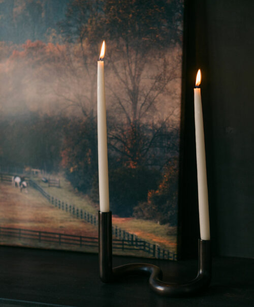 printed photograph and candle as design decoration