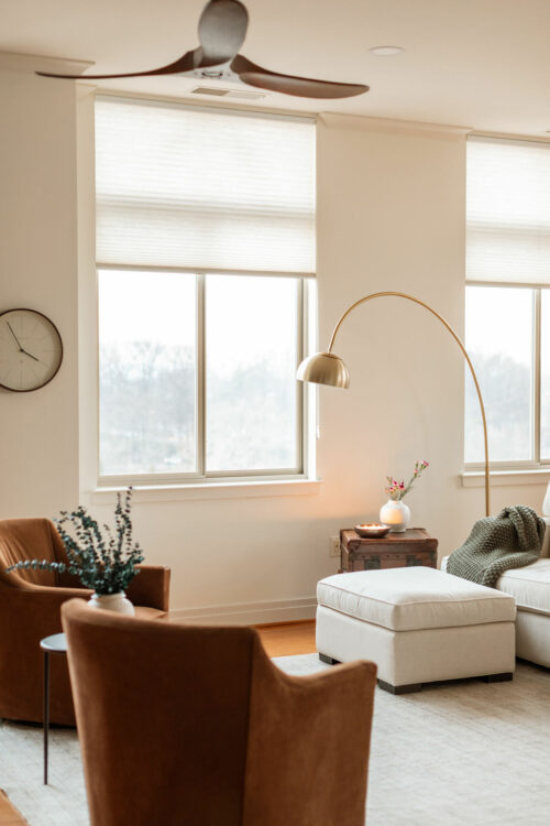 Modern living room with nice view